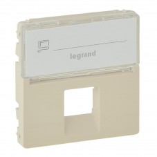 Лицевая панель Legrand Valena Life розетки телефонной RJ-11/Ethernet RJ-45 слоновая кость 755471