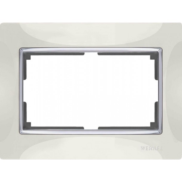 Рамка Snabb для двойной розетки слоновая кость WL03-Frame-01-DBL-ivory 4690389073144