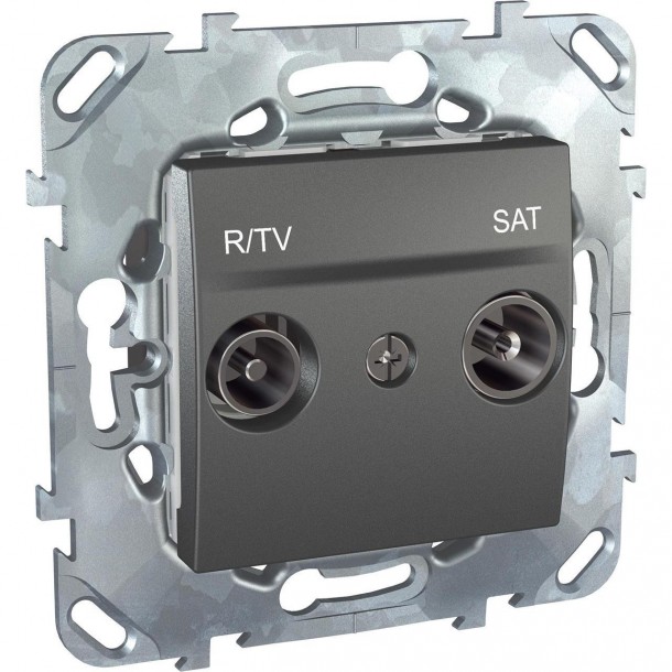 Розетка R-TV/SAT проходная Schneider Electric Unica MGU5.456.12ZD