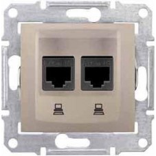 Розетка компьютерная 2хRJ45 Schneider Electric Sedna STP SDN5000168