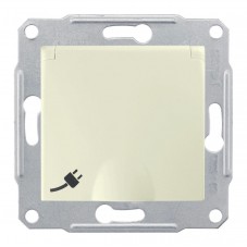 Розетка Schneider Electric Sedna с/з со шторками и крышкой 16A 250V SDN3100147