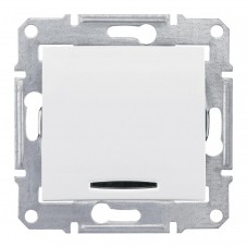 Выключатель одноклавишный с красной подсветкой Schneider Electric Sedna 10A 250V SDN0400321