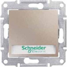 Выключатель кнопочный с подсветкой и полем для надписи Schneider Electric Sedna 10A 250V SDN1600368