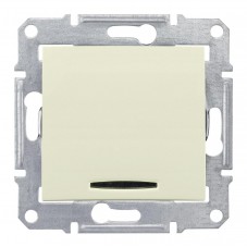 Выключатель одноклавишный с красной подсветкой Schneider Electric Sedna 10A 250V SDN0400347