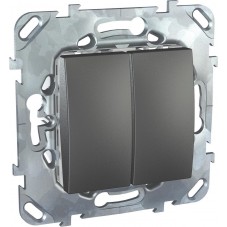 Переключатель двухклавишный Schneider Electric Unica 10AX 250V MGU5.213.12ZD