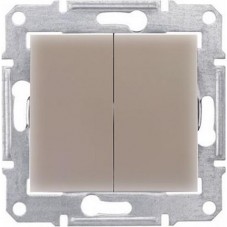 Выключатель двухклавишный Schneider Electric Sedna 10A 250V SDN0300168