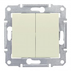 Выключатель двухклавишный Schneider Electric Sedna IP44 10A 250V SDN0300447