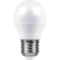 Лампа светодиодная Feron E27 7W 6400K Шар Матовая LB-95 25483