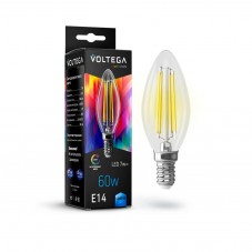 Лампа светодиодная Voltega E14 7W 4000K прозрачная VG10-C35E14cold7W-FHR 7153