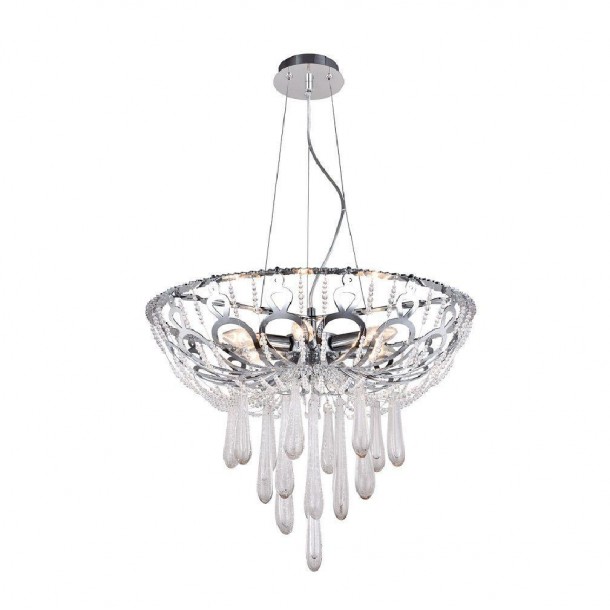 Подвесная люстра Crystal Lux Dorotea SP5 D450 Chrome