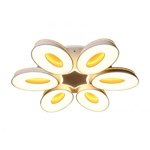 Потолочная светодиодная люстра Ambrella light Orbital Granule FG1022/6+1 WH 144W+80W D1000