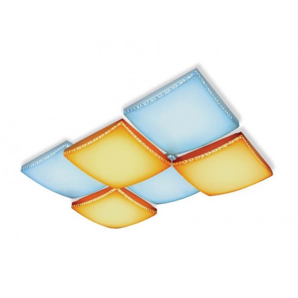 Потолочный светодиодный светильник Ambrella light Orbital Parrus FP2326 WH 192W D720*480