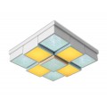 Потолочный светодиодный светильник Ambrella light Orbital Crystal Sand FS1540 WH/SD 108W D540*540