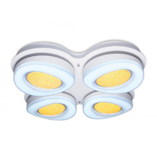 Потолочный светодиодный светильник Ambrella light Orbital Crystal Sand FS1584/4 208W D585*585