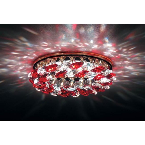 Встраиваемый светильник Donolux DL061.79.1/6 crystal/red