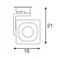 Трековый светодиодный cветильник SLV 3Ph Euro Cube 152754