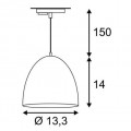 Трековый светильник SLV 1Phase-Track Para Cone 14 143990