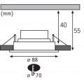 Встраиваемый светодиодный светильник Paulmann EBL Led Rund 3938