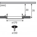 Встраиваемый светодиодный светильник Paulmann Panel dimmable 92942