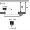 Встраиваемый светодиодный светильник Paulmann Panel Areo 92937